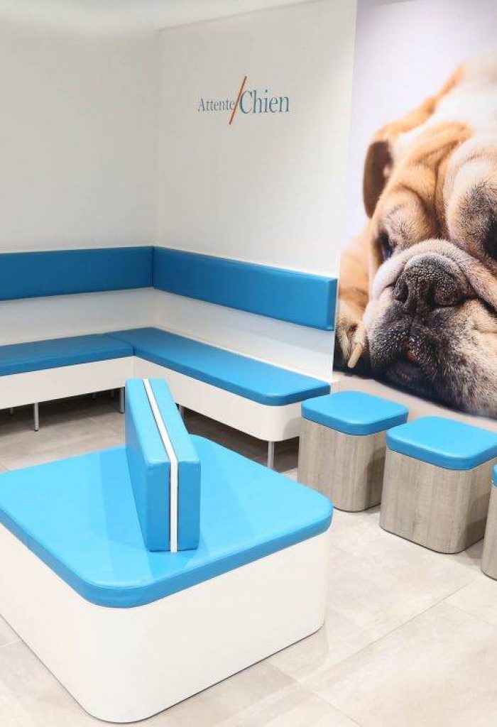 mobilier-attente-chien-vernet-1024×756 Espace attence, Clinique Vernet